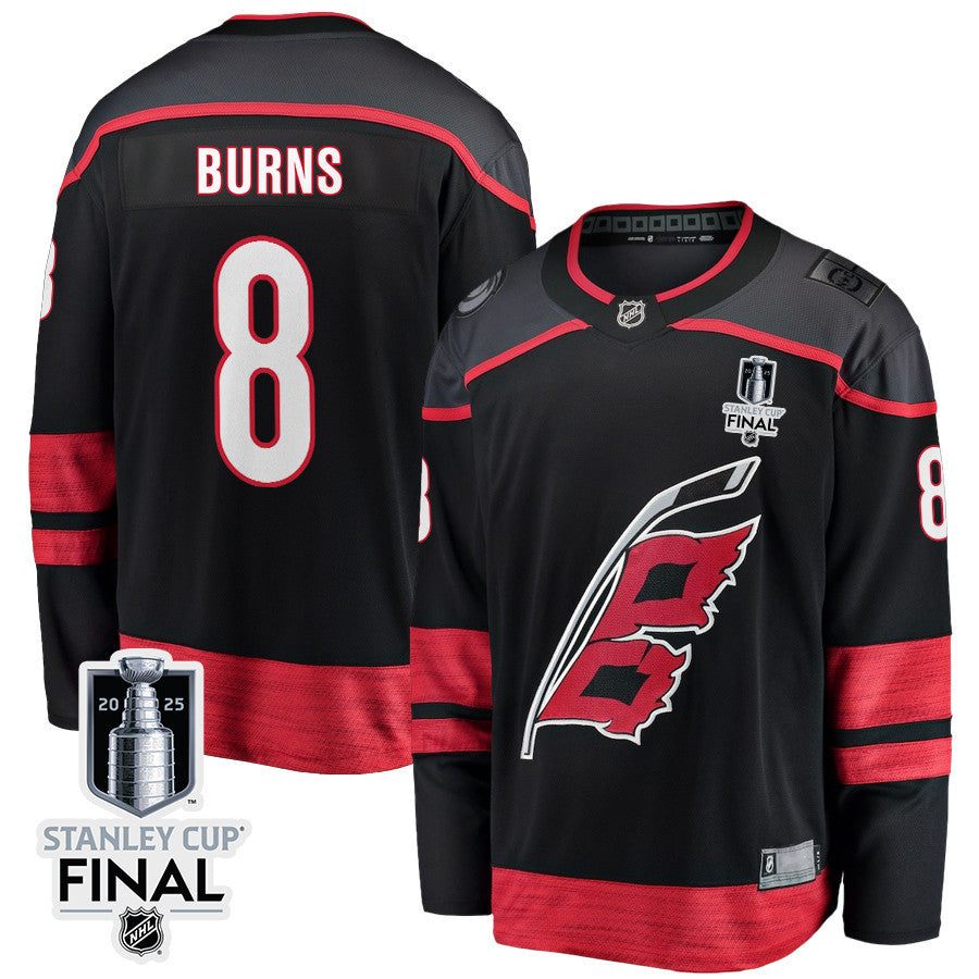 Brent Burns 8 Carolina Hurricanes 2025 STANLEY CUP Final Patch Home Men Jersey - Black