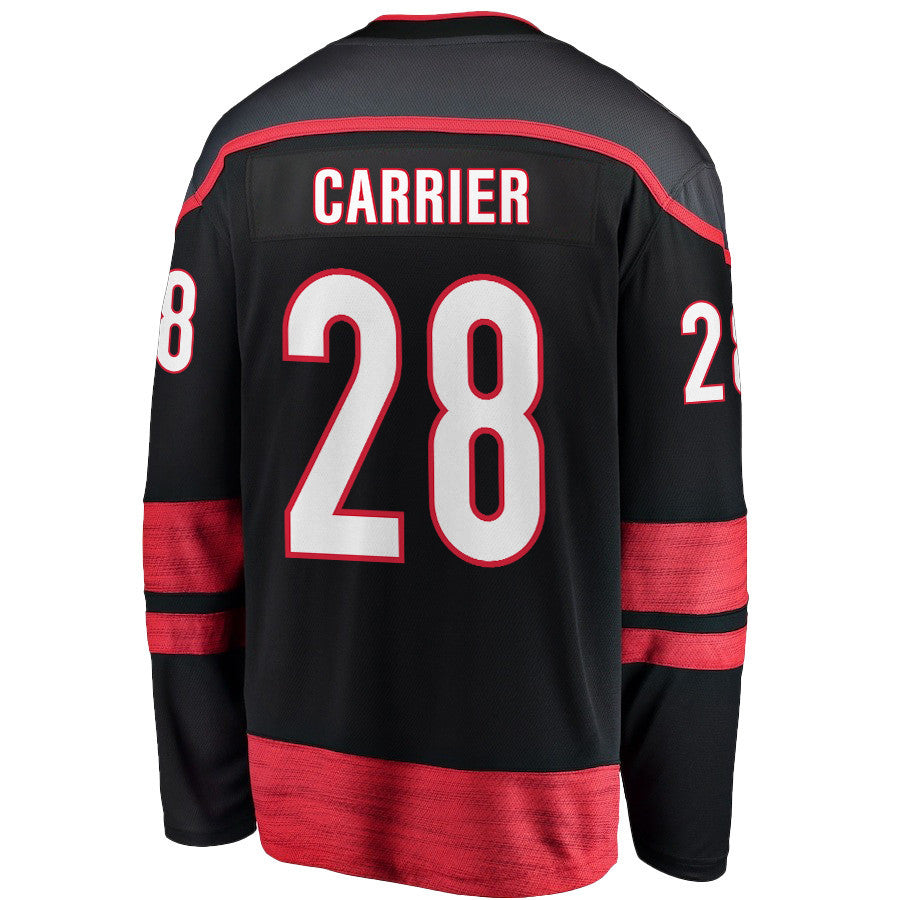 William Carrier 28 Carolina Hurricanes 2025 STANLEY CUP Final Patch Home Men Jersey - Black