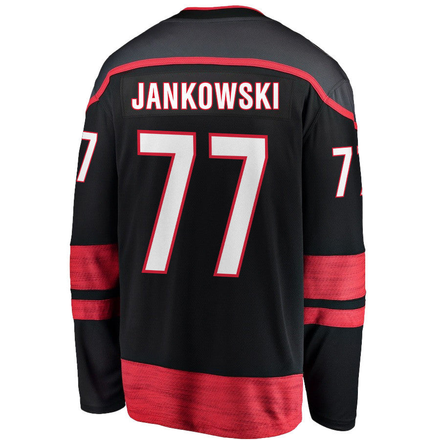 Mark Jankowski 77 Carolina Hurricanes 2025 STANLEY CUP Final Patch Home Men Jersey - Black