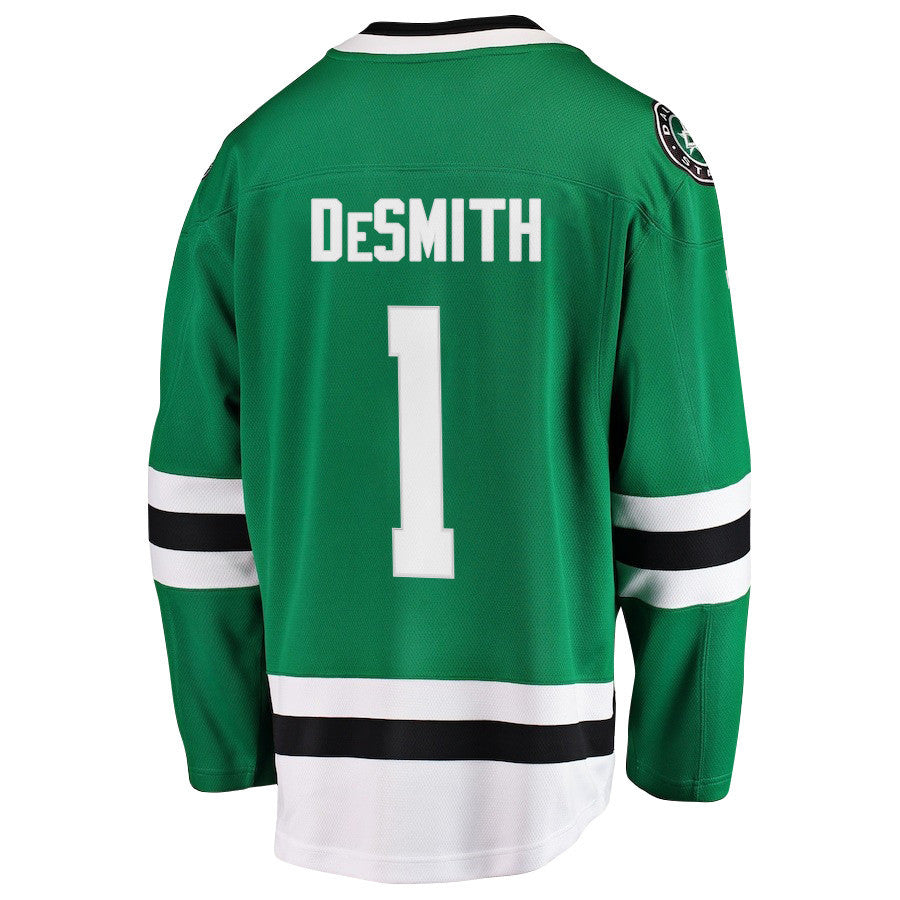 Casey DeSmith 1 Dallas Stars 2025 STANLEY CUP Final Patch Home Men Jersey - Black