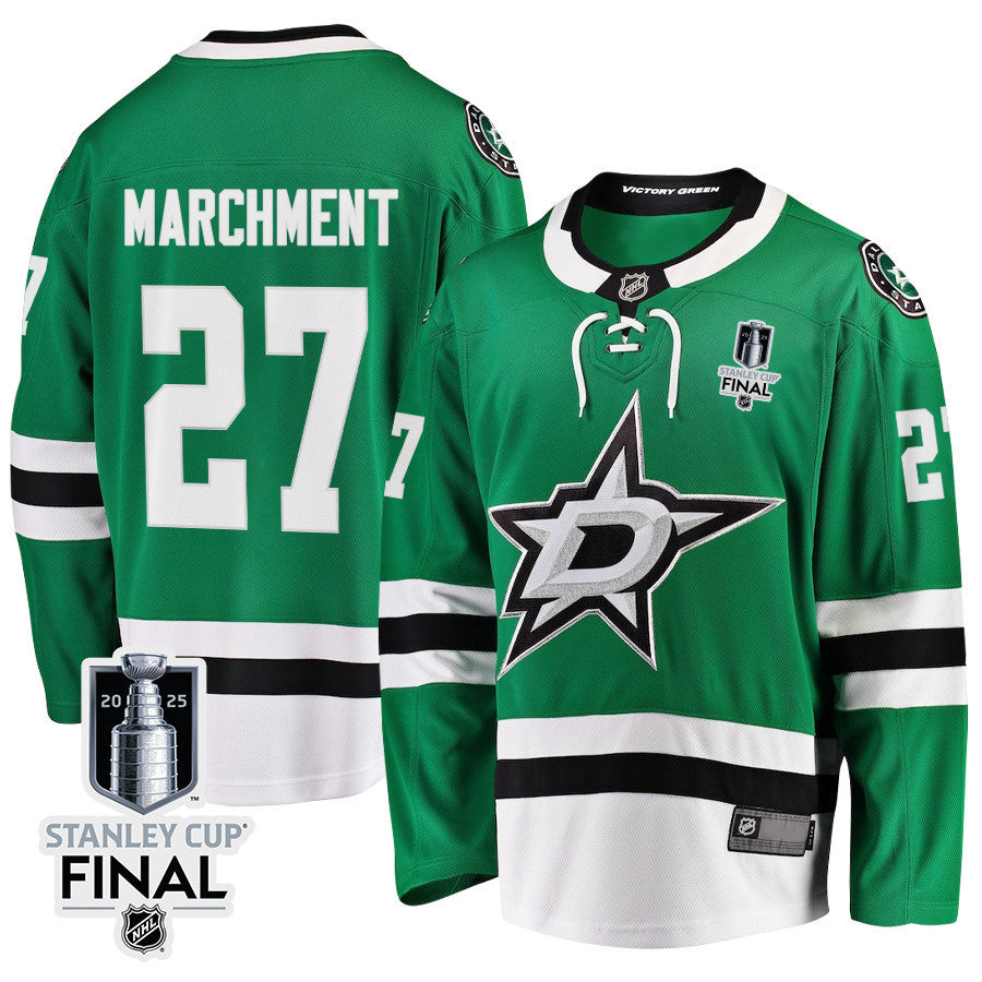 Mason Marchment 27 Dallas Stars 2025 STANLEY CUP Final Patch Home Men Jersey - Black