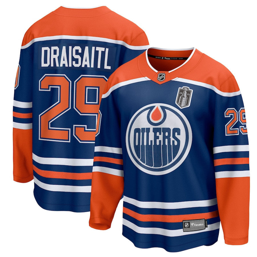 Leon Draisaitl 29 Edmonton Oilers 2025 Stanley Cup Final Home Breakaway Men Jersey - Royal