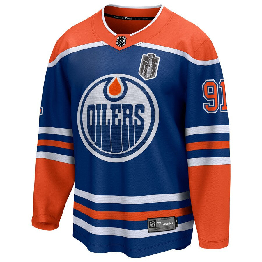 Evander Kane 91 Edmonton Oilers 2025 Stanley Cup Final Home Breakaway Men Jersey - Royal