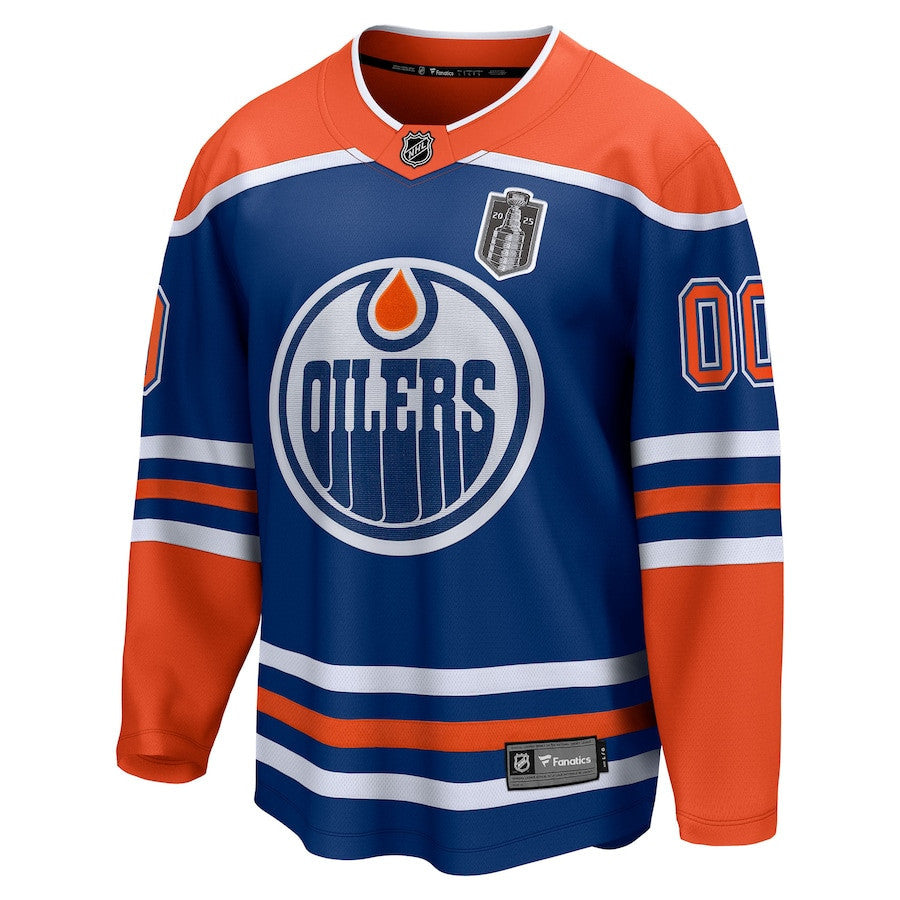 Edmonton Oilers 2025 Stanley Cup Final Home Breakaway Custom Men Jersey - Royal