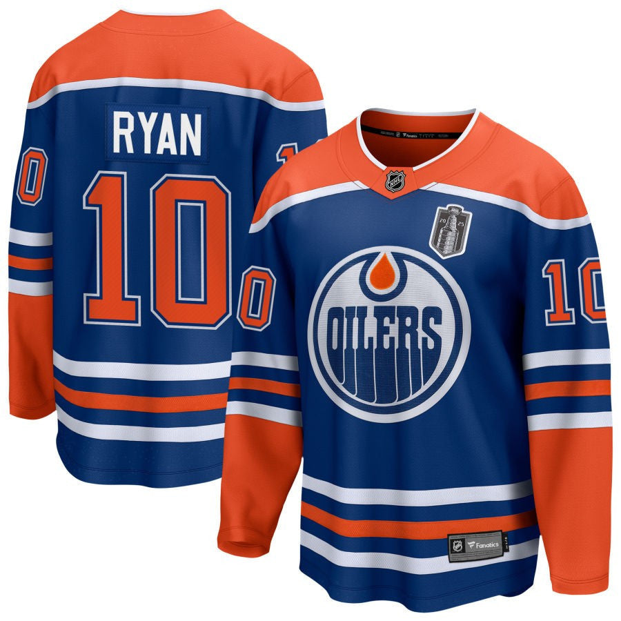 Derek Ryan 10 Edmonton Oilers 2025 Stanley Cup Final Home Breakaway Men Jersey - Royal