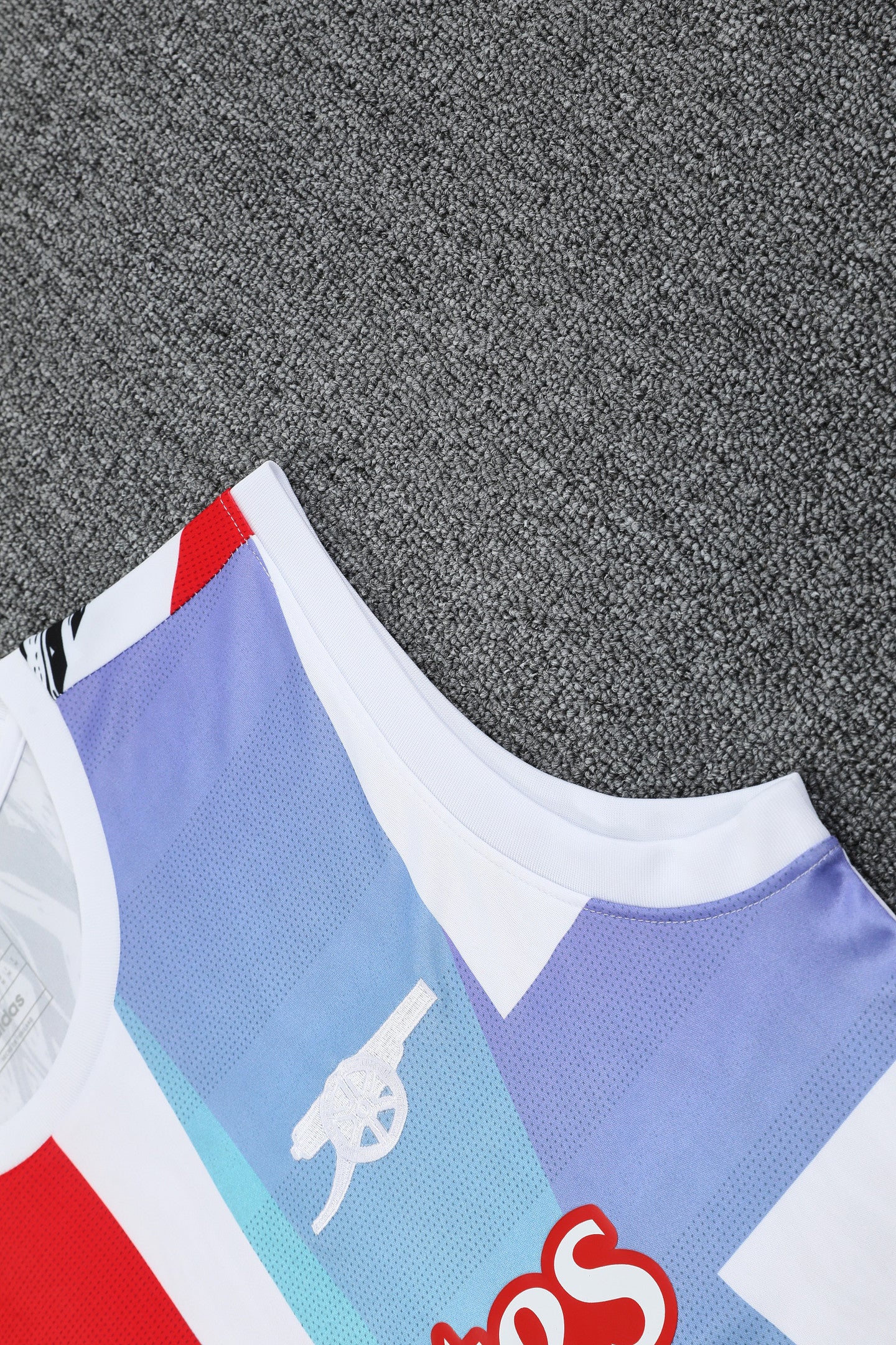 Arsenal 2025/26 Training Set Tank Top – Slim Fit, Red/Light Blue/Black
