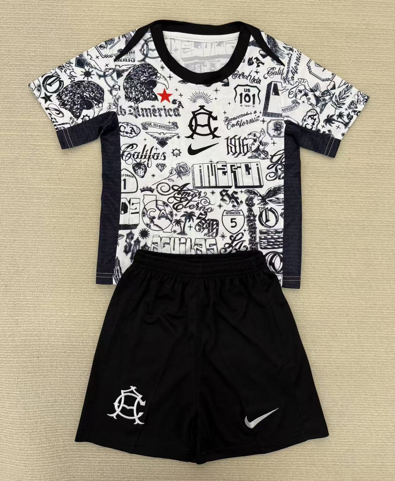 Club America 2025-2026 Pre-Game Jersey Set - Distinctive Graphic Print, Unmatched Style