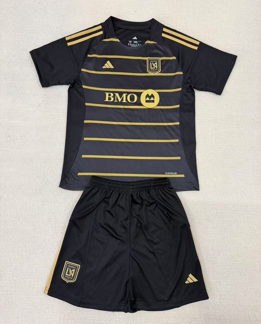 Los Angeles FC 2025-2026 Alternate Jersey Set - Bold Black & Gold