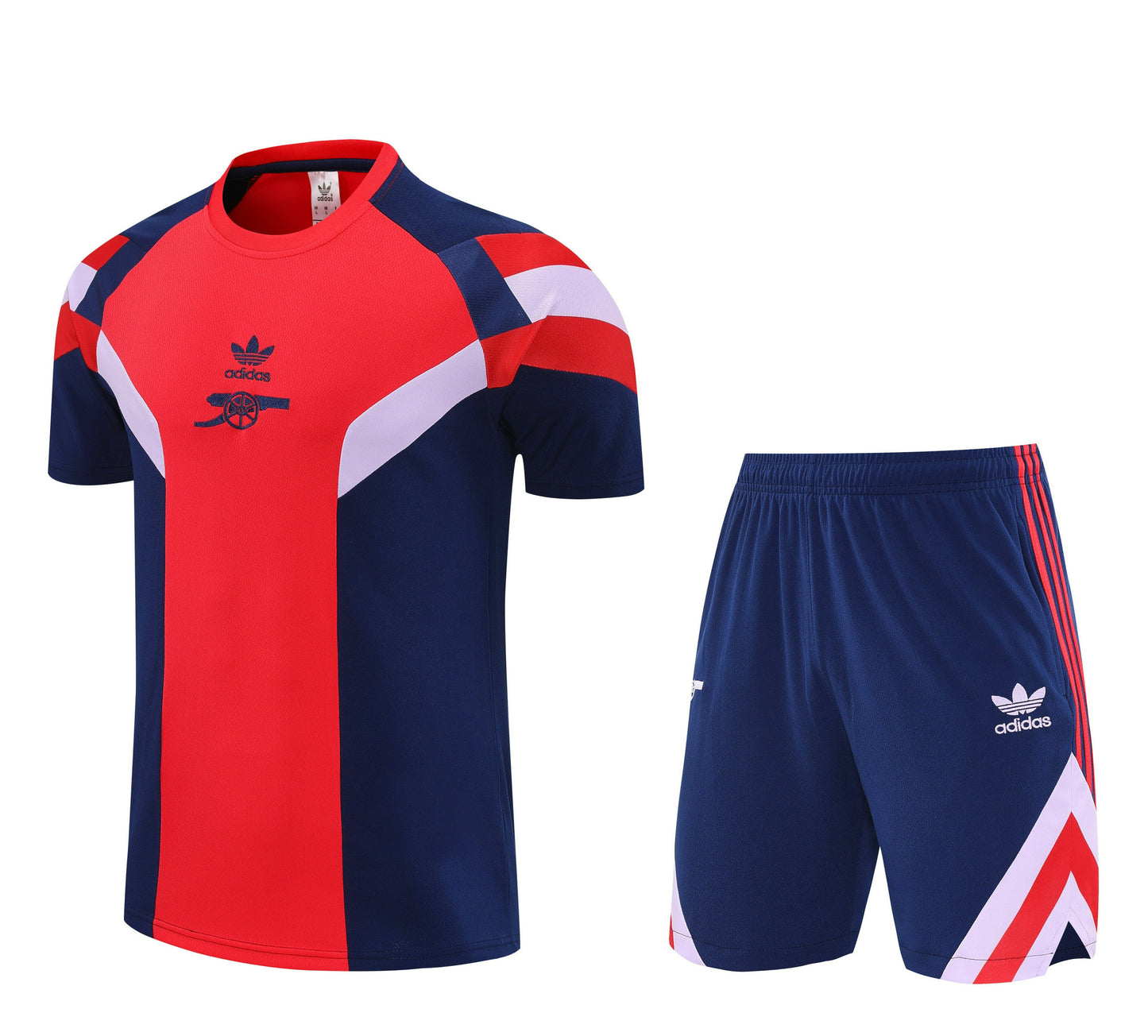 Arsenal FC 2025/26 Training Set – Retro Red & Navy Design