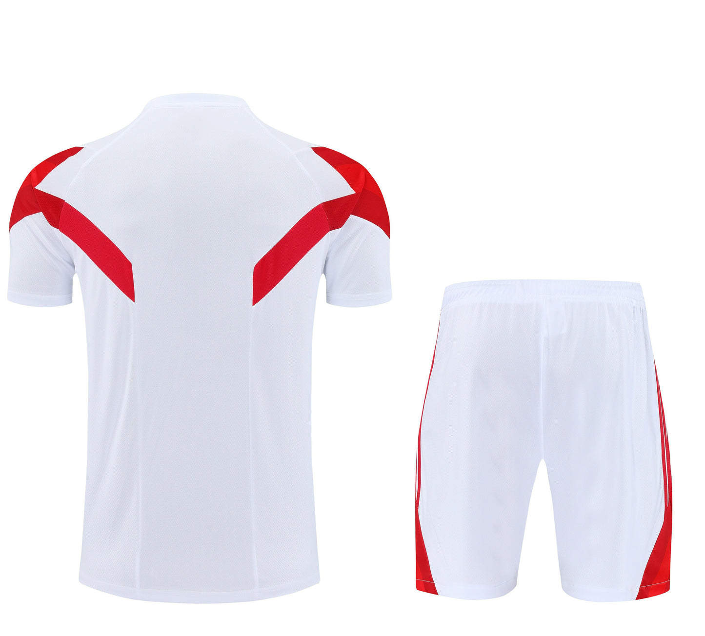 Bayern Munich 2025/26 Training Set and Shorts Set – White & Red Geometric