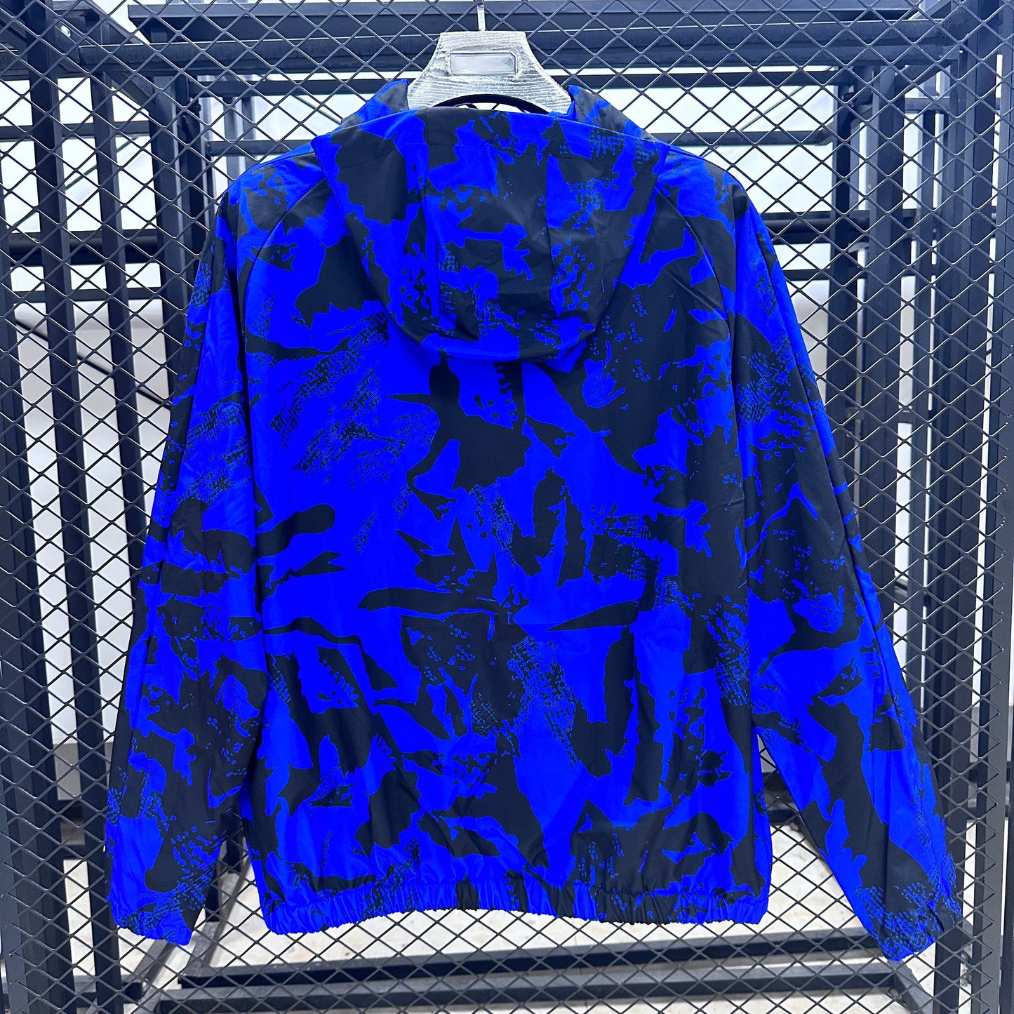 Barcelona 2025/2026 Waterproof Hooded Windbreaker Jacket - Blue And Black
