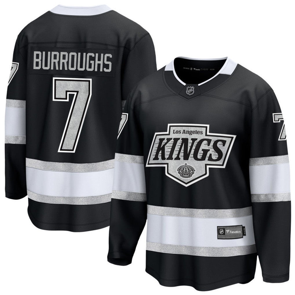 Kyle Burroughs 7 Los Angeles Kings 2025 Home Breakaway Men Jersey - Black
