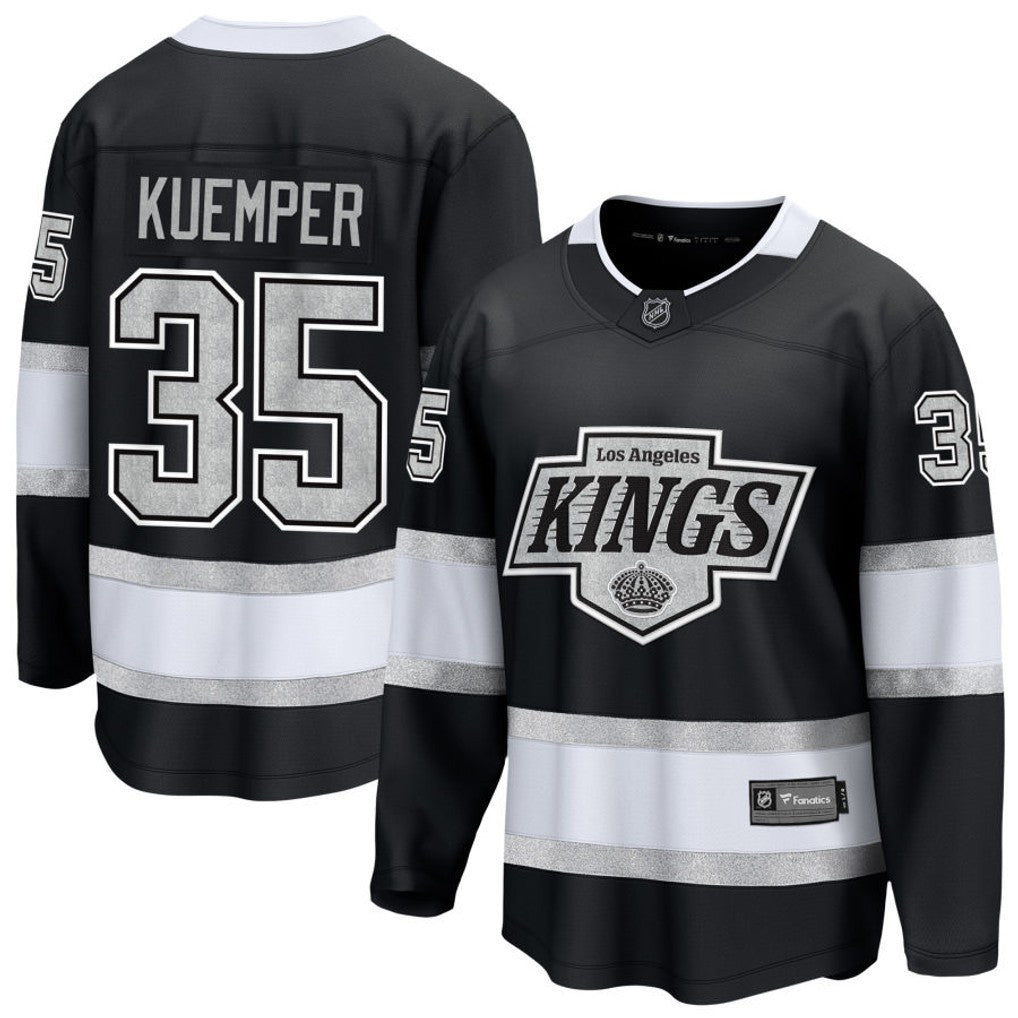 Darcy Kuemper 35 Los Angeles Kings 2025 Home Breakaway Men Jersey - Black