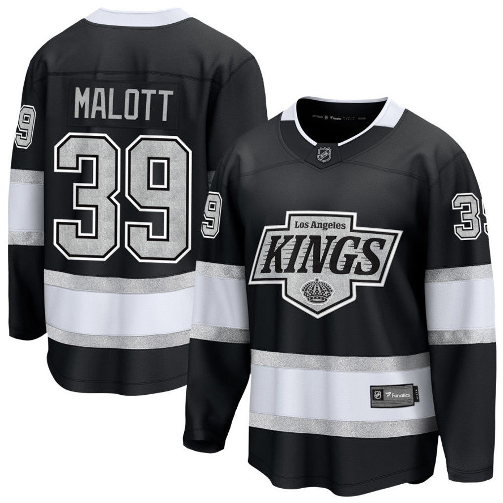 Jeff Malott 39 Los Angeles Kings 2025 Home Breakaway Men Jersey - Black