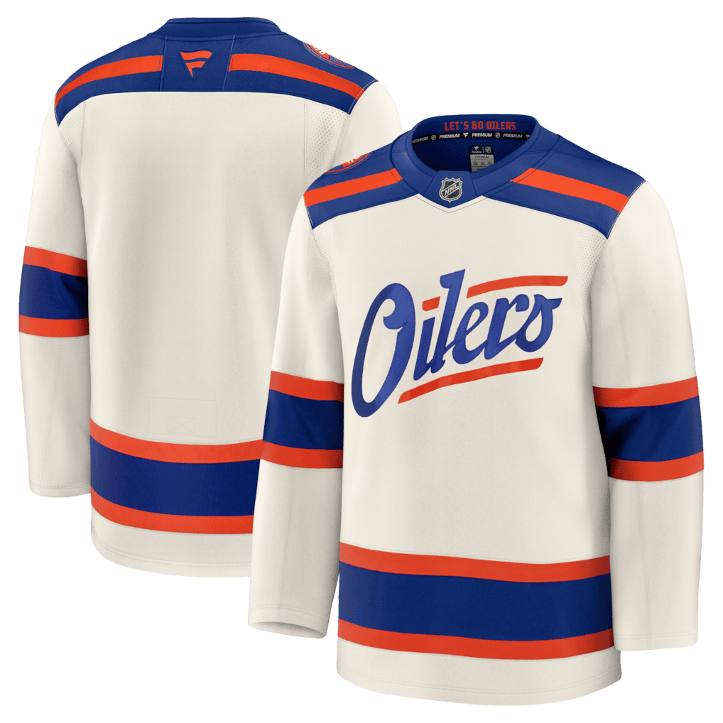 Edmonton Oilers 2025 Alternate Premium Men Jersey - Light Beige