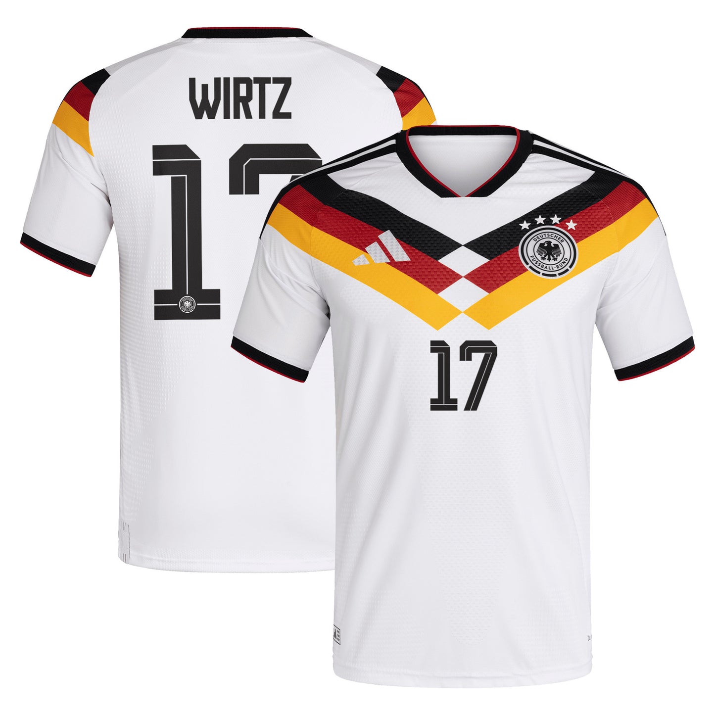 Florian Wirtz 17 Germany National Team 2026 Home Jersey - Men, White
