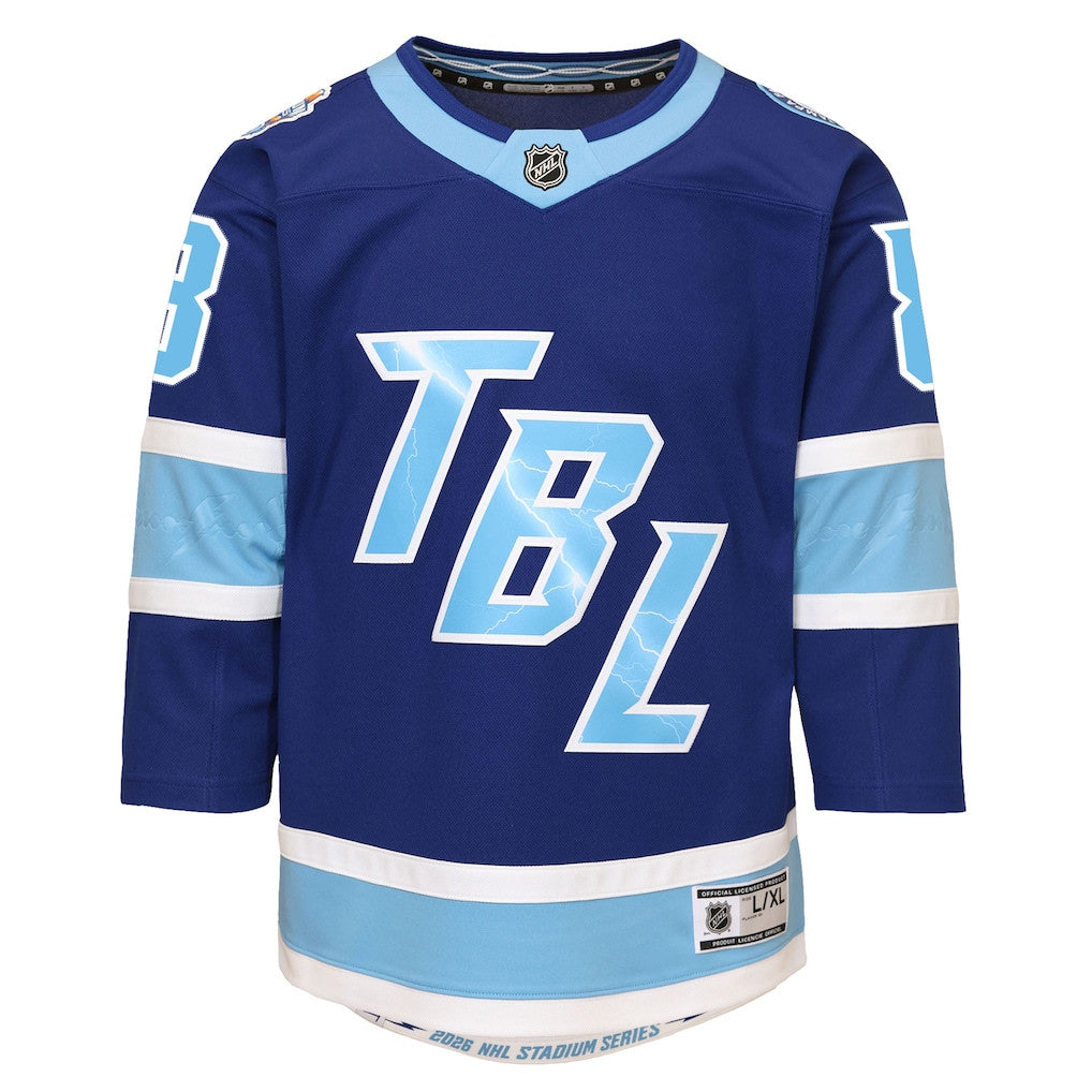 Andrei Vasilevskiy 88 Tampa Bay Lightning 2026 Stadium Series Premier YOUTH Jersey - Blue
