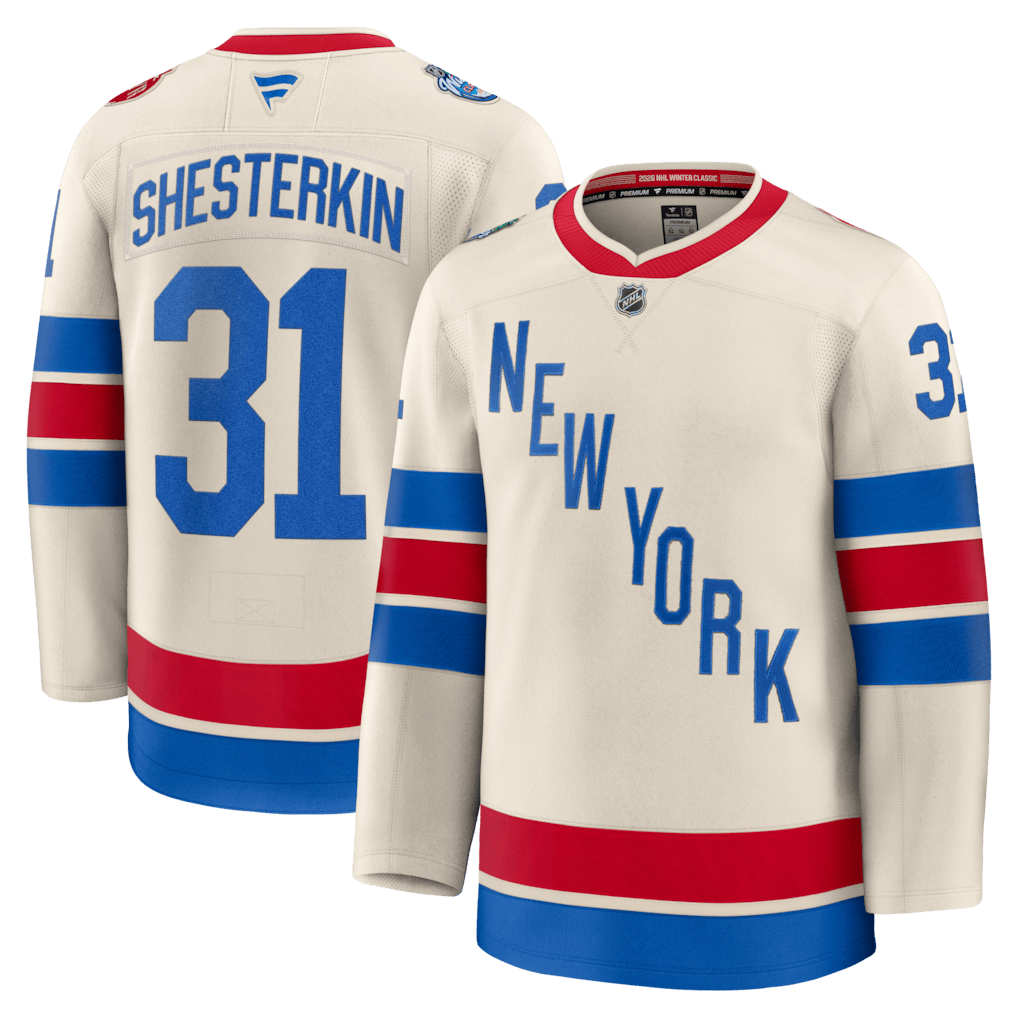 Igor Shesterkin 31 New York Rangers 2026 Winter Classic Premium Men Jersey - Beige