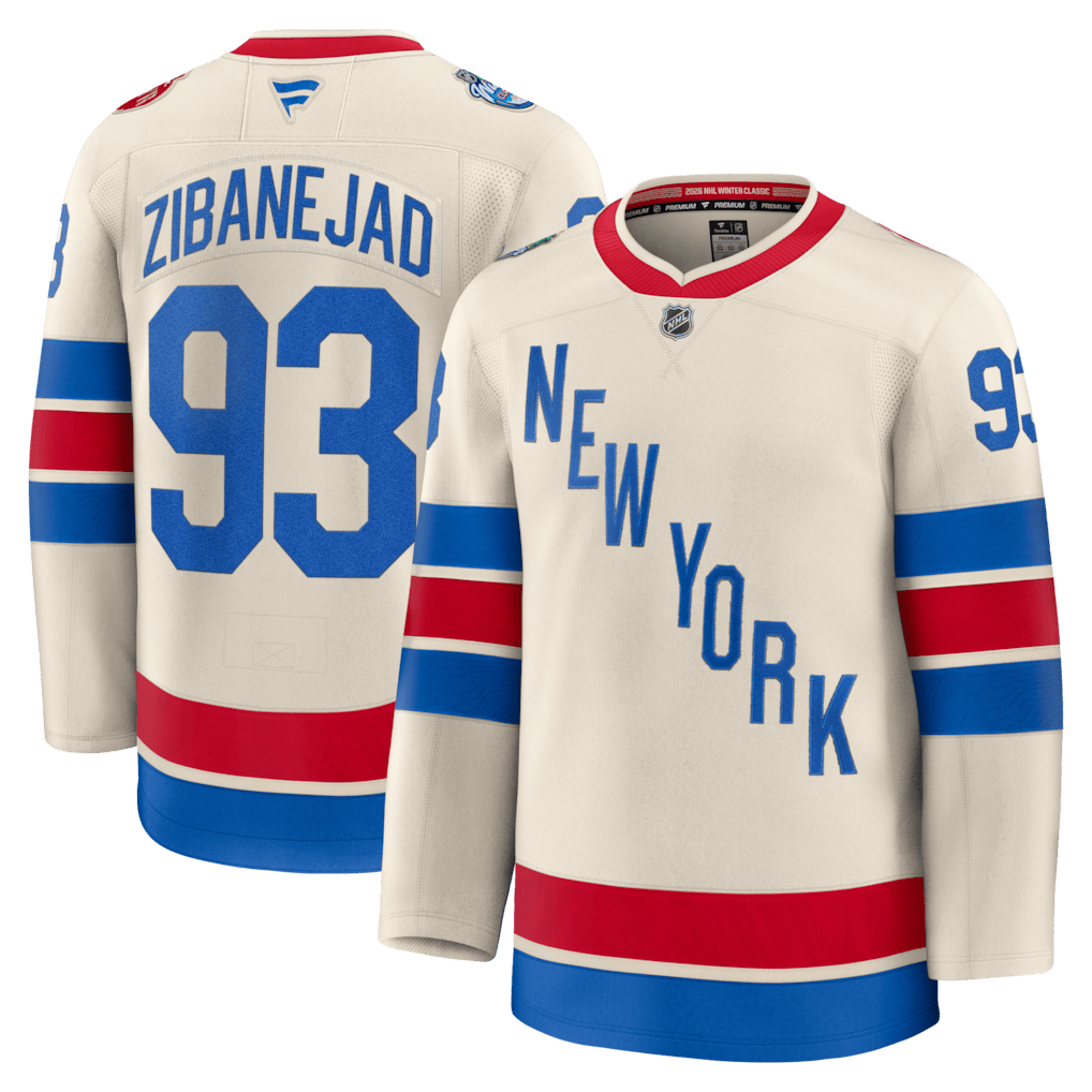 Mika Zibanejad 93 New York Rangers 2026 Winter Classic Premium Men Jersey - Beige