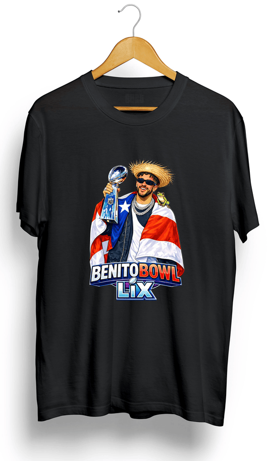 Bad Bunny Benito Bowl Super Bowl 2026 T-Shirt - Black