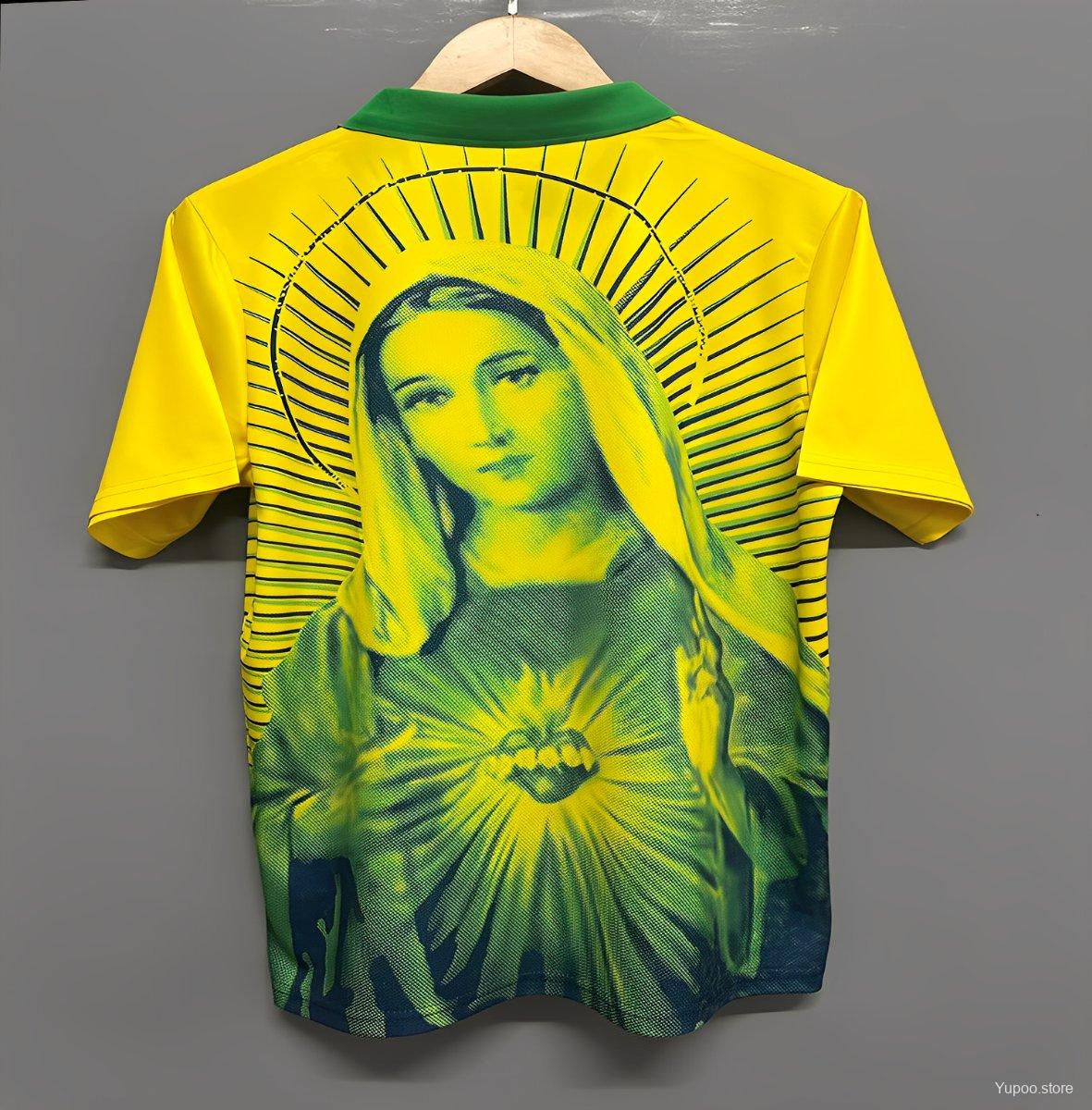 Brazil 2026 Virgin Mary Print Jersey Jersey - Men Yellow