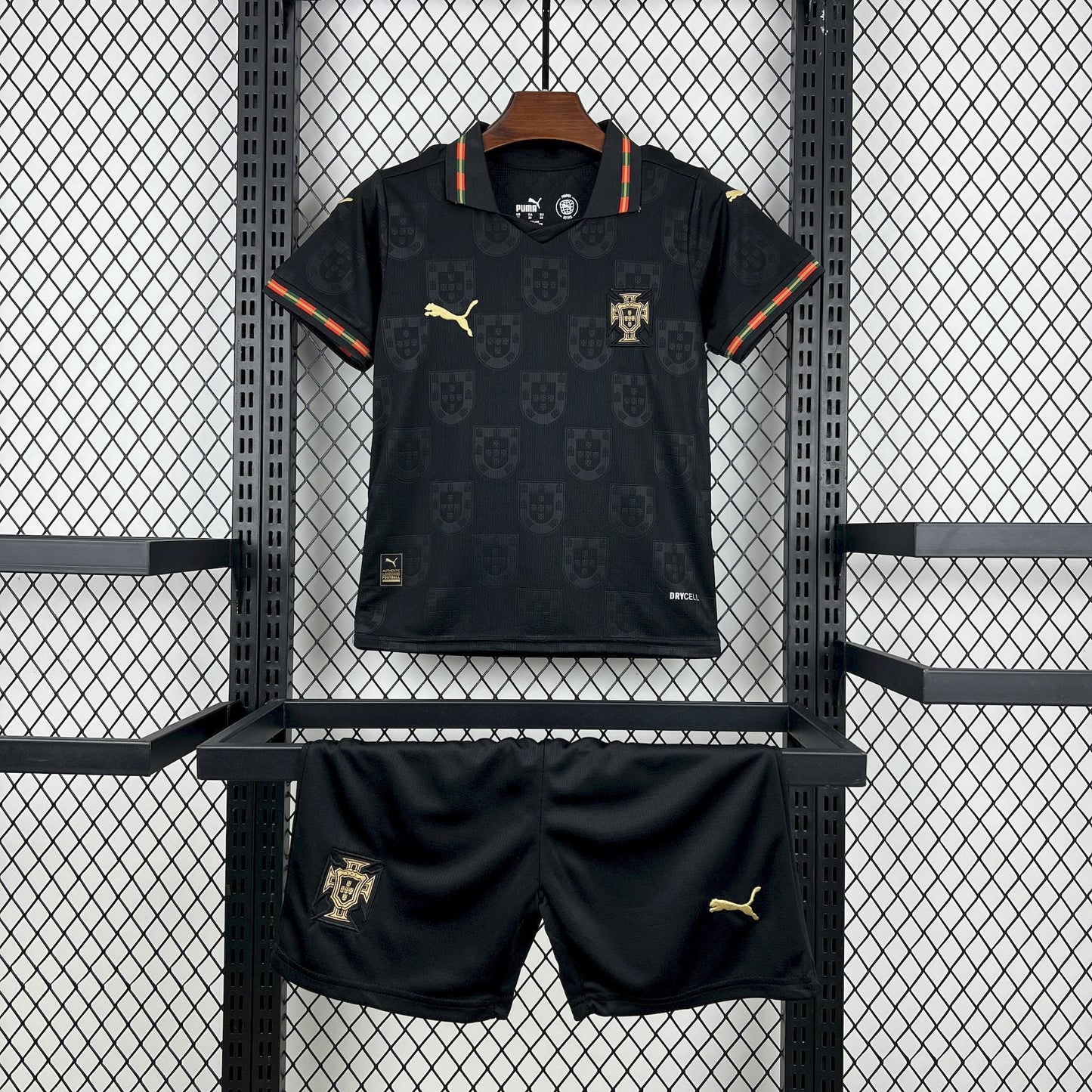 Portugal National Team 2026 World Cup Black Youth Kit - Children Soccer Set