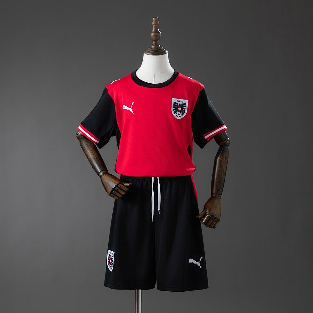 Austria National Team 2026 World Cup Home Youth Kit - Children Soccer Set