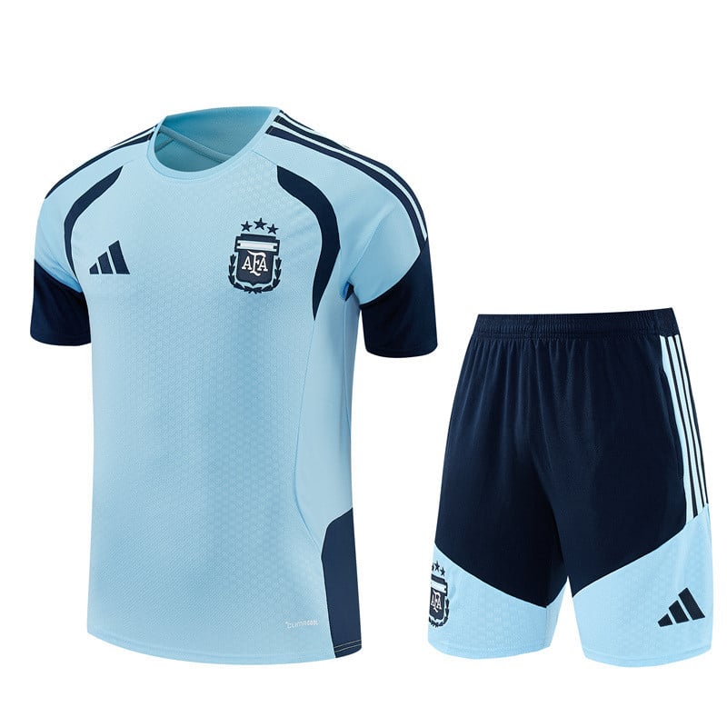 Argentina National Team 2026 World Cup Training Shorts Set – Light Blue