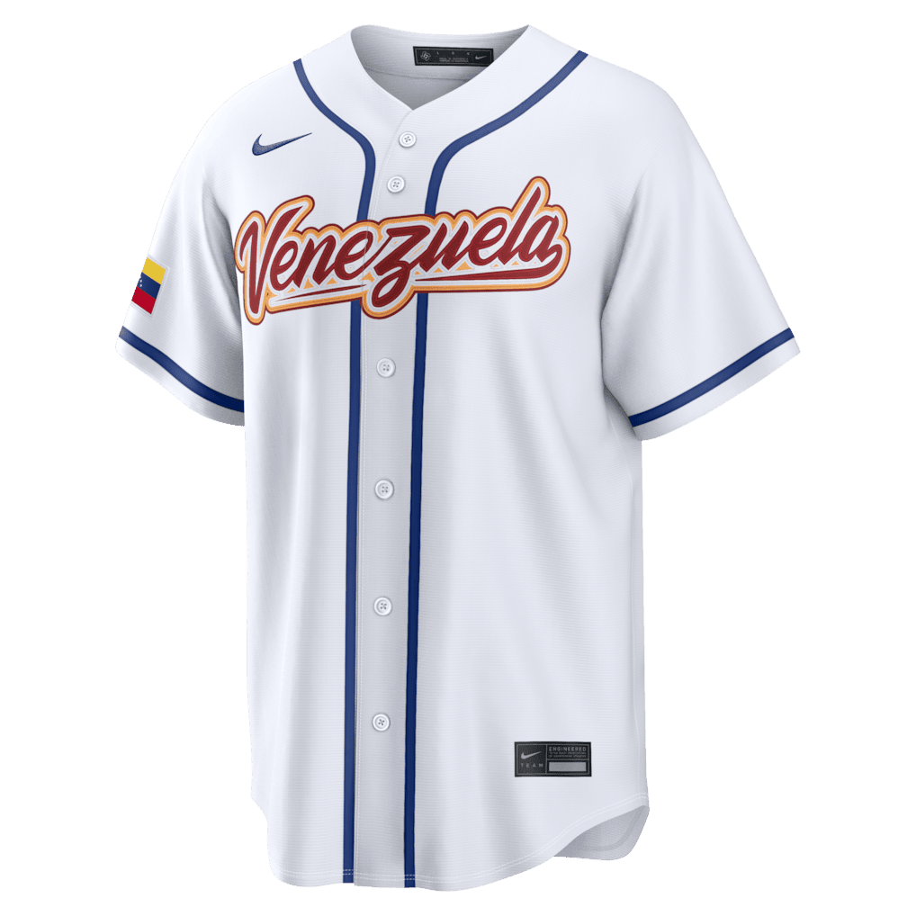 Jackson Chourio 1 Venezuela 2026 World Baseball Classic Home Stadium Jersey - White