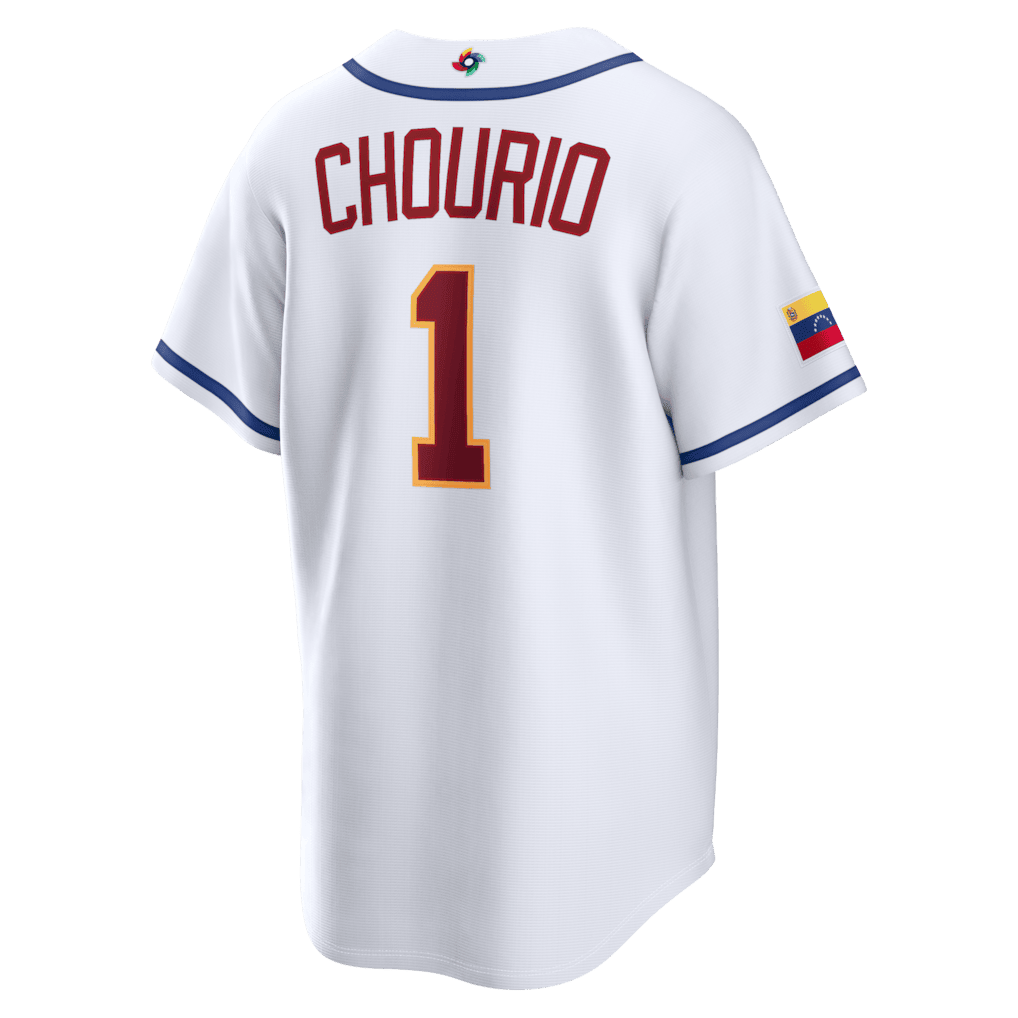 Jackson Chourio 1 Venezuela 2026 World Baseball Classic Home Stadium Jersey - White