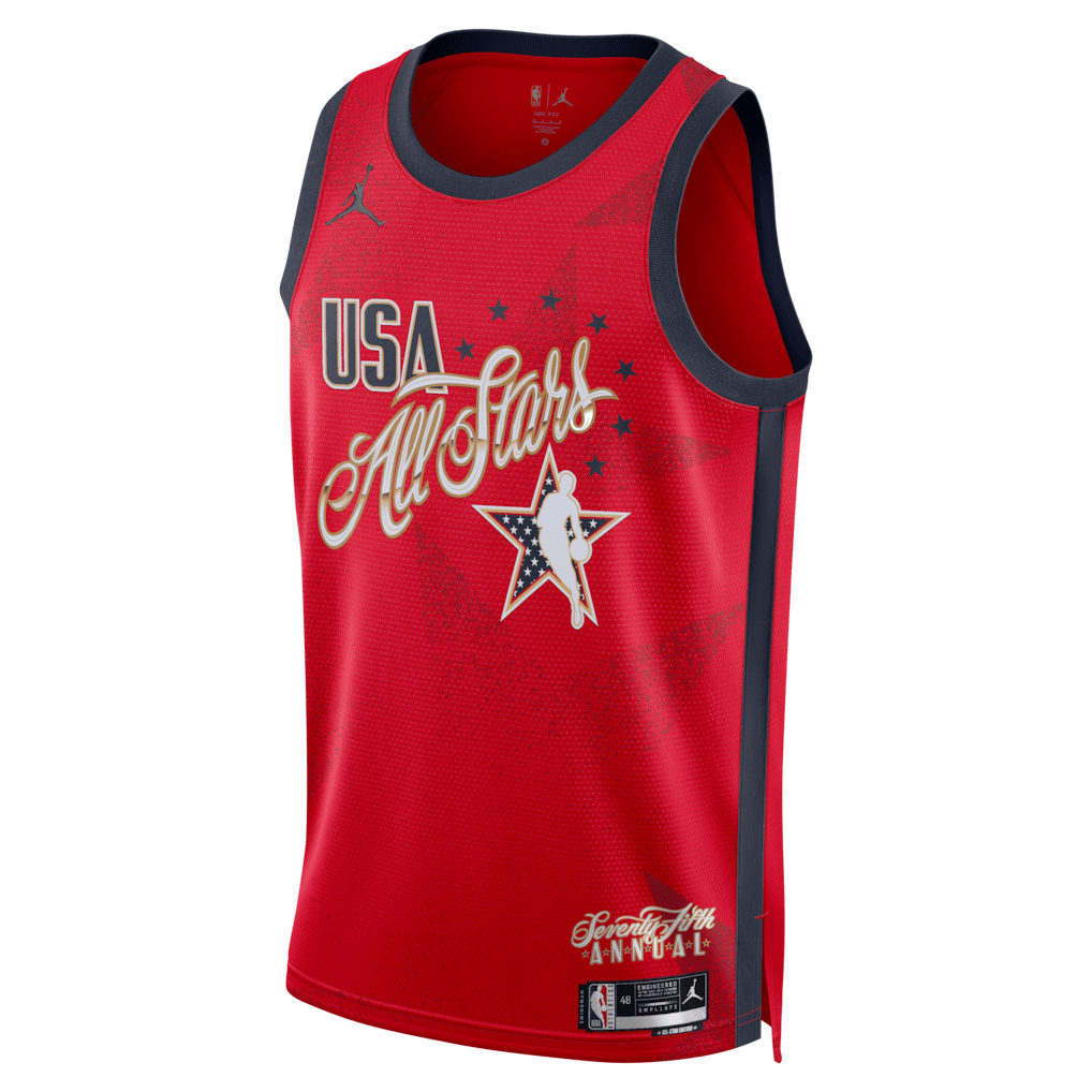Tyrese Maxey 0 Unisex 2026 NBA All-Star Game Swingman Jersey - Red