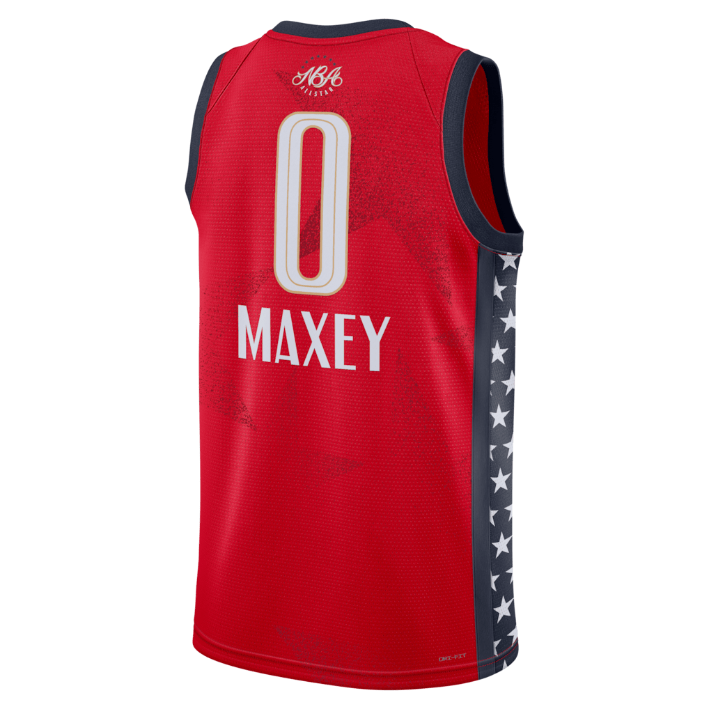 Tyrese Maxey 0 Unisex 2026 NBA All-Star Game Swingman Jersey - Red