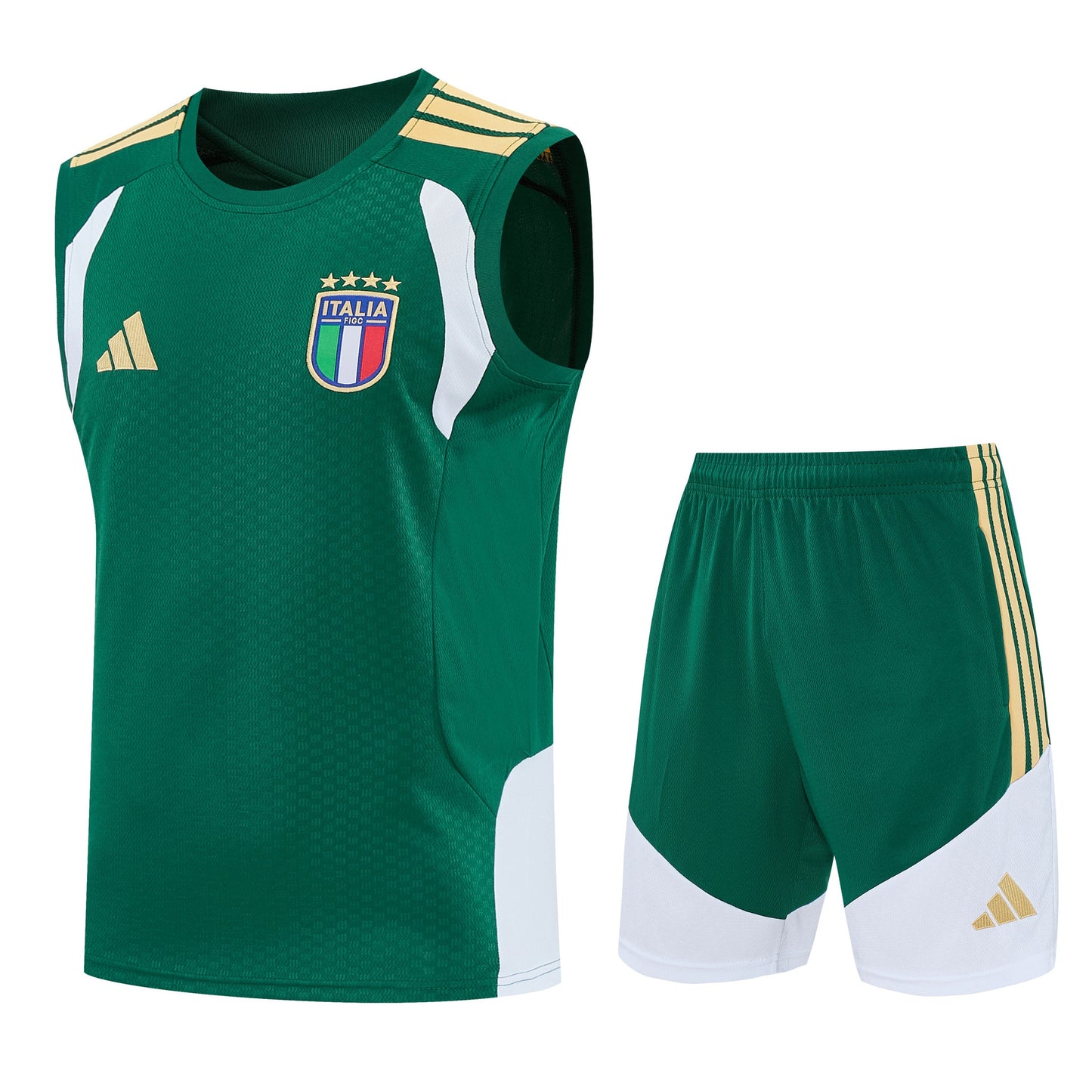 Italy 2026-27 Sleeveless Training Set Men Soccer Kit – Green