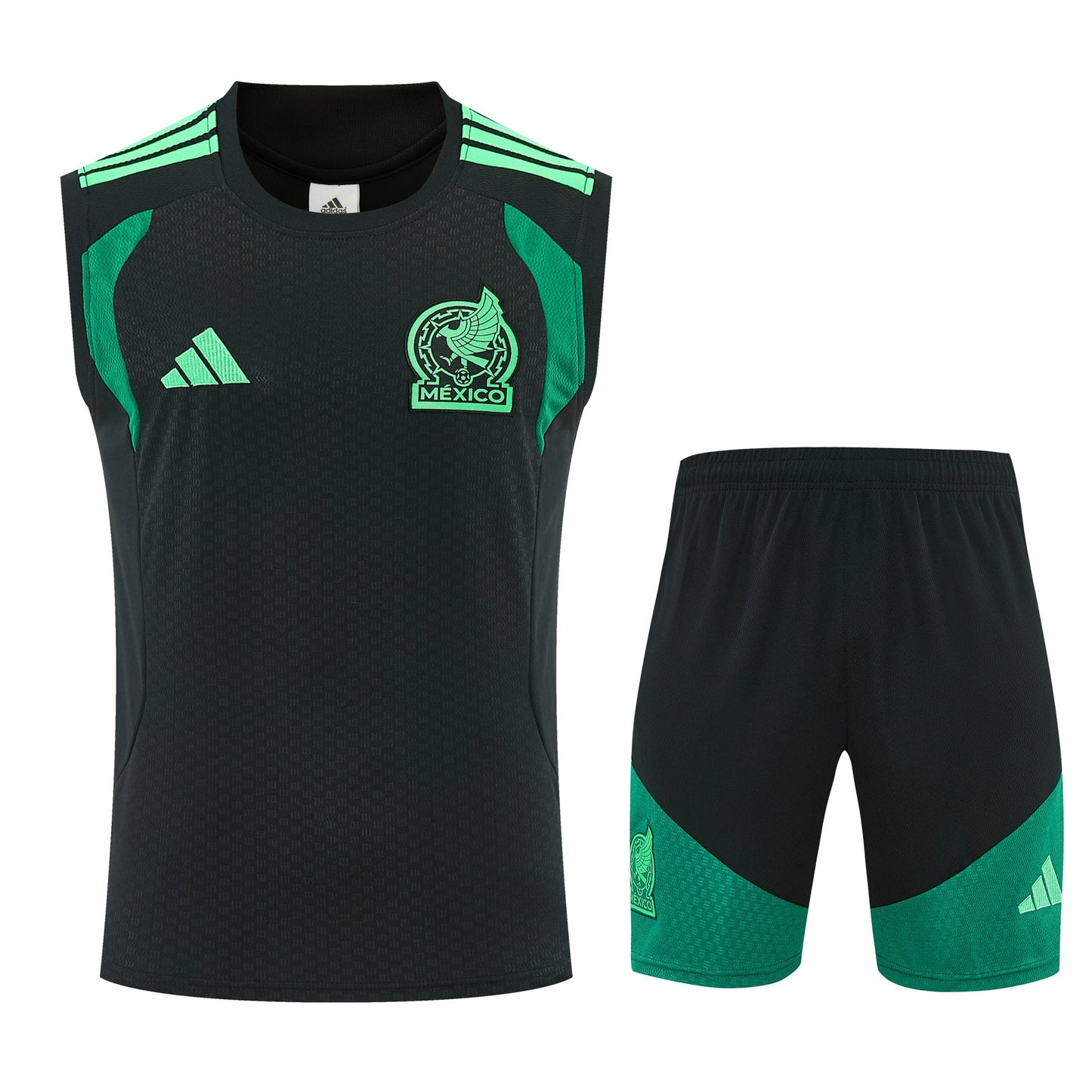 Mexico 2026-27 Sleeveless Training Set Men Soccer Kit – Black