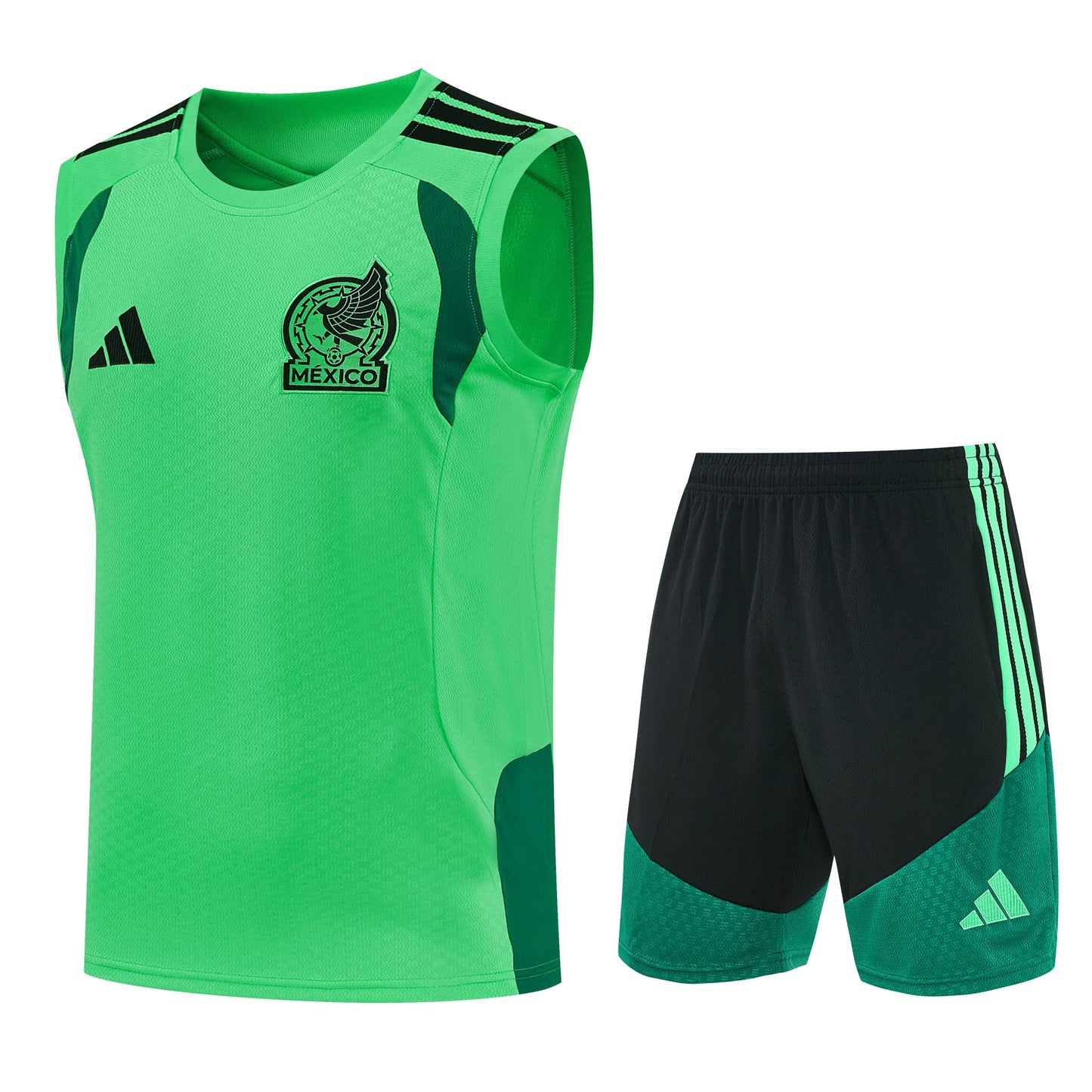 Mexico 2026-27 Sleeveless Training Set Men Soccer Kit – Green