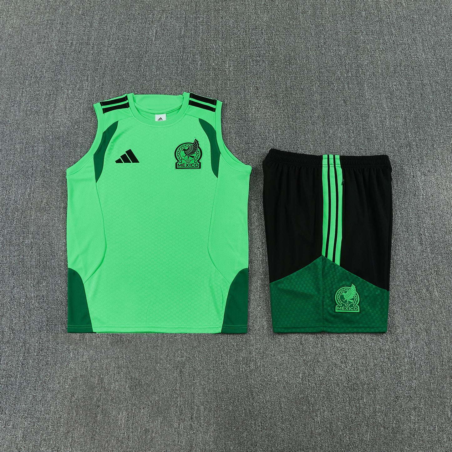 Mexico 2026-27 Sleeveless Training Set Men Soccer Kit – Green