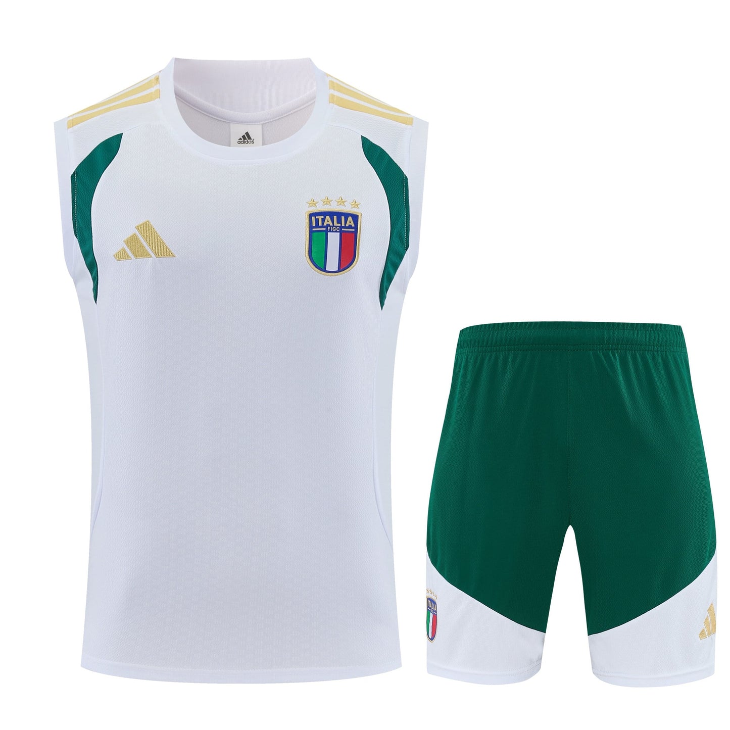 Italy 2026-27 Sleeveless Training Set Men Soccer Kit – White