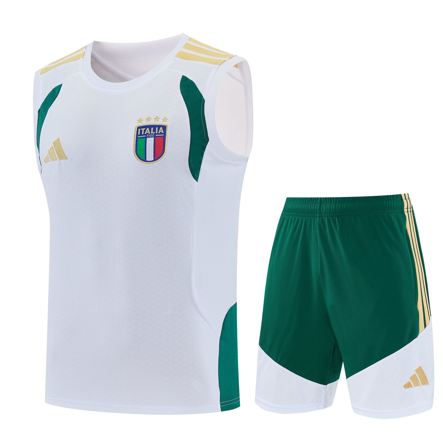 Italy 2026-27 Sleeveless Training Set Men Soccer Kit – White