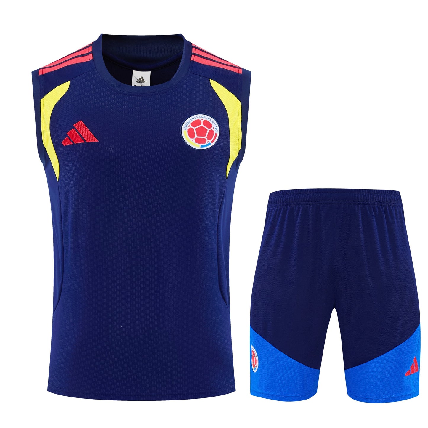 Colombia 2026-27 Sleeveless Training Set Men Soccer Kit – Navy Blue