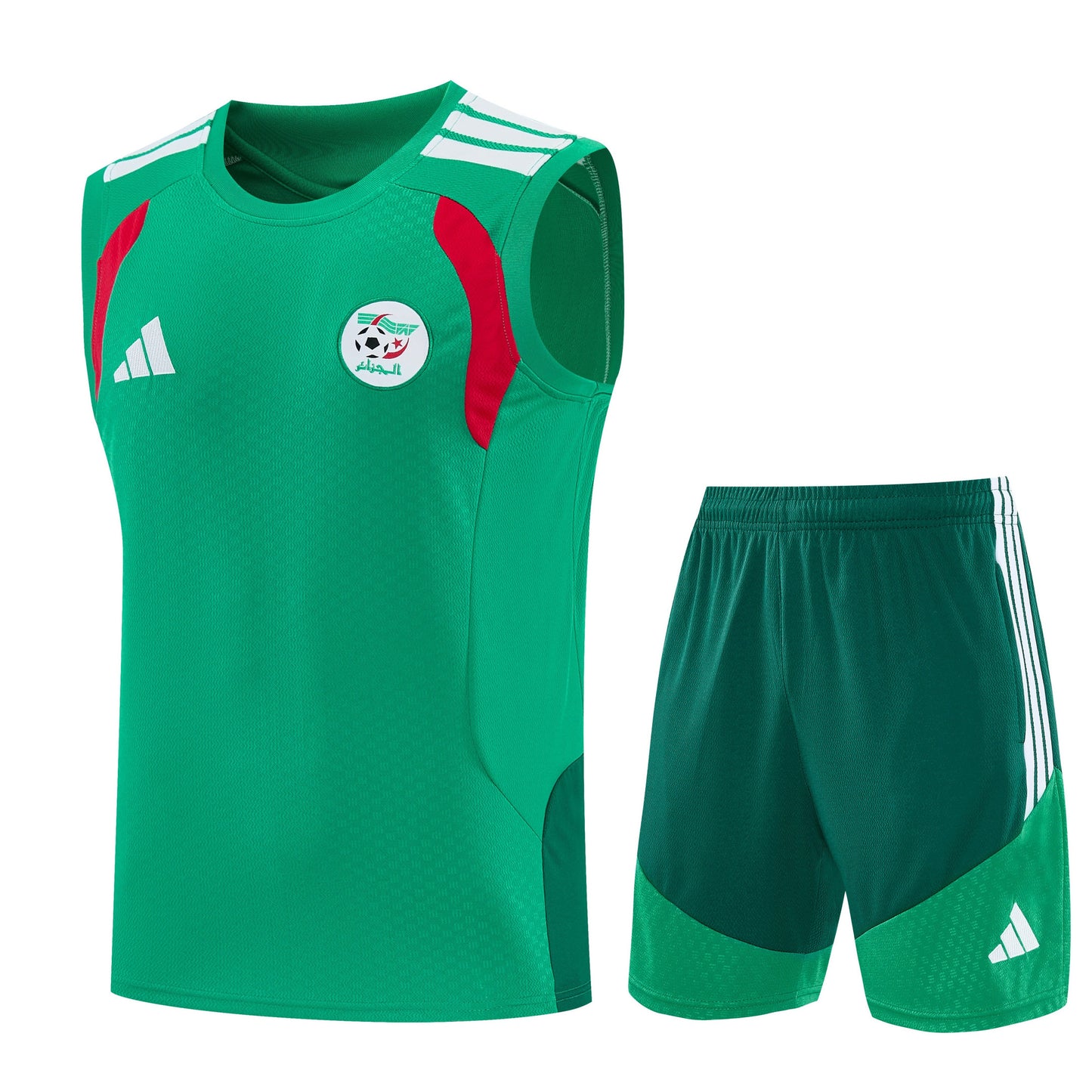 Algeria 2026-27 Sleeveless Training Set Men Soccer Kit – Green