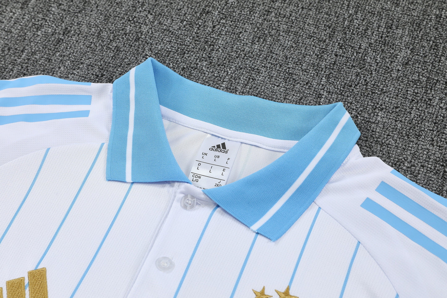 Argentina 2026/27 Men Soccer Polo Training Tracksuit Set – White