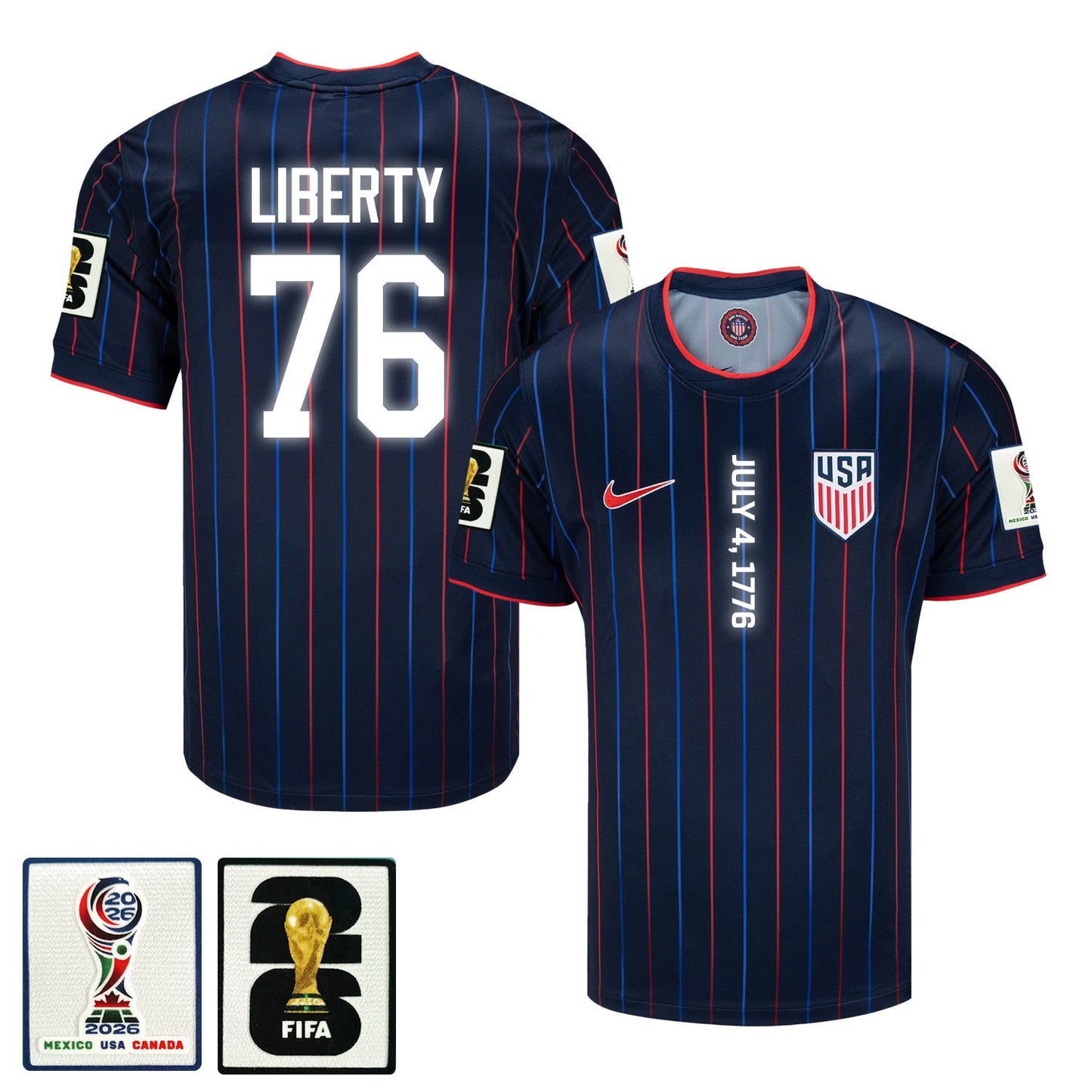 USMNT 2026 Men Away Jersey – July 4 1776 Liberty Independence Day Jersey
