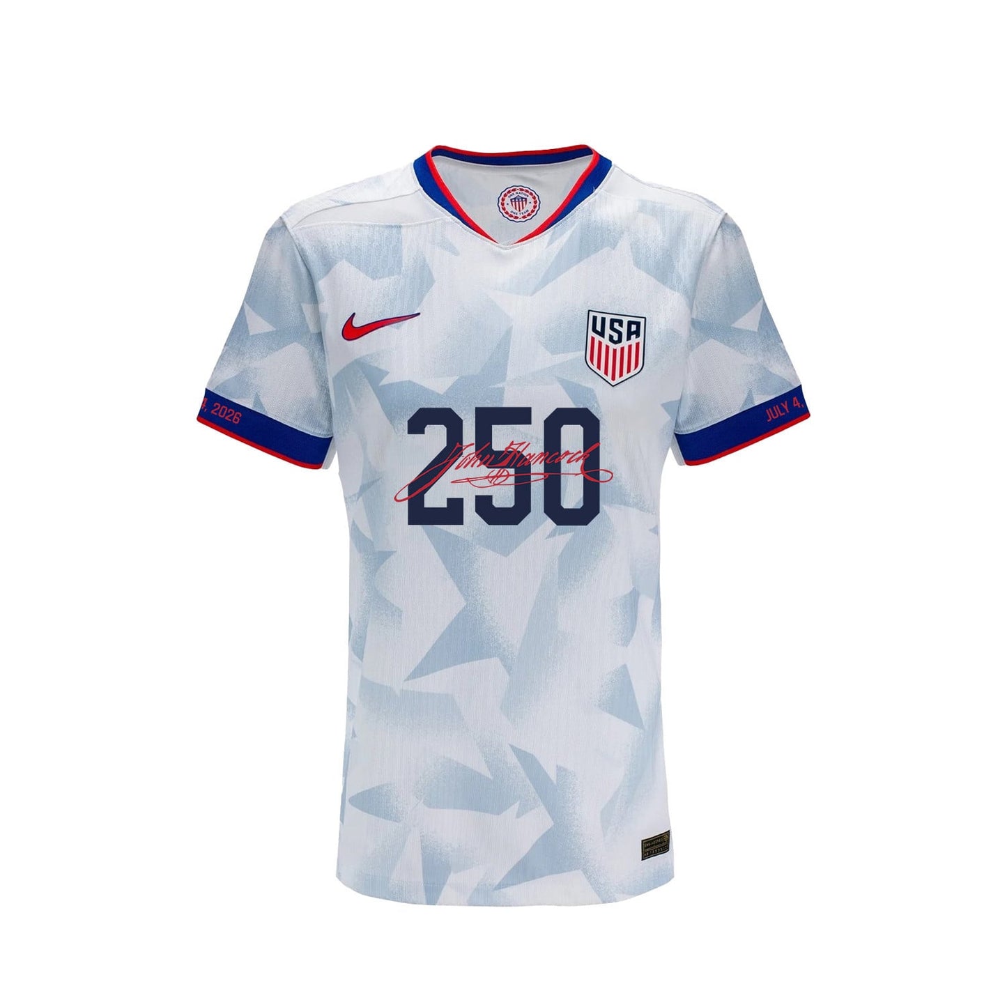 USMNT 2026 Home Soccer Jersey - Independence 26 Patriotic July 4th - Men White