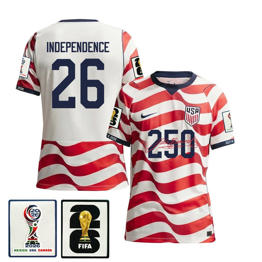 USMNT 2026/27 Home Soccer Jersey - Independence 26 Patriotic July 4th - Men