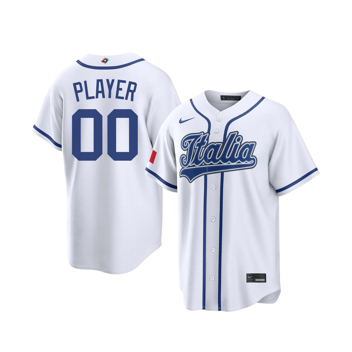 Italia 2026 World Baseball Classic Home Jersey - Customized - White