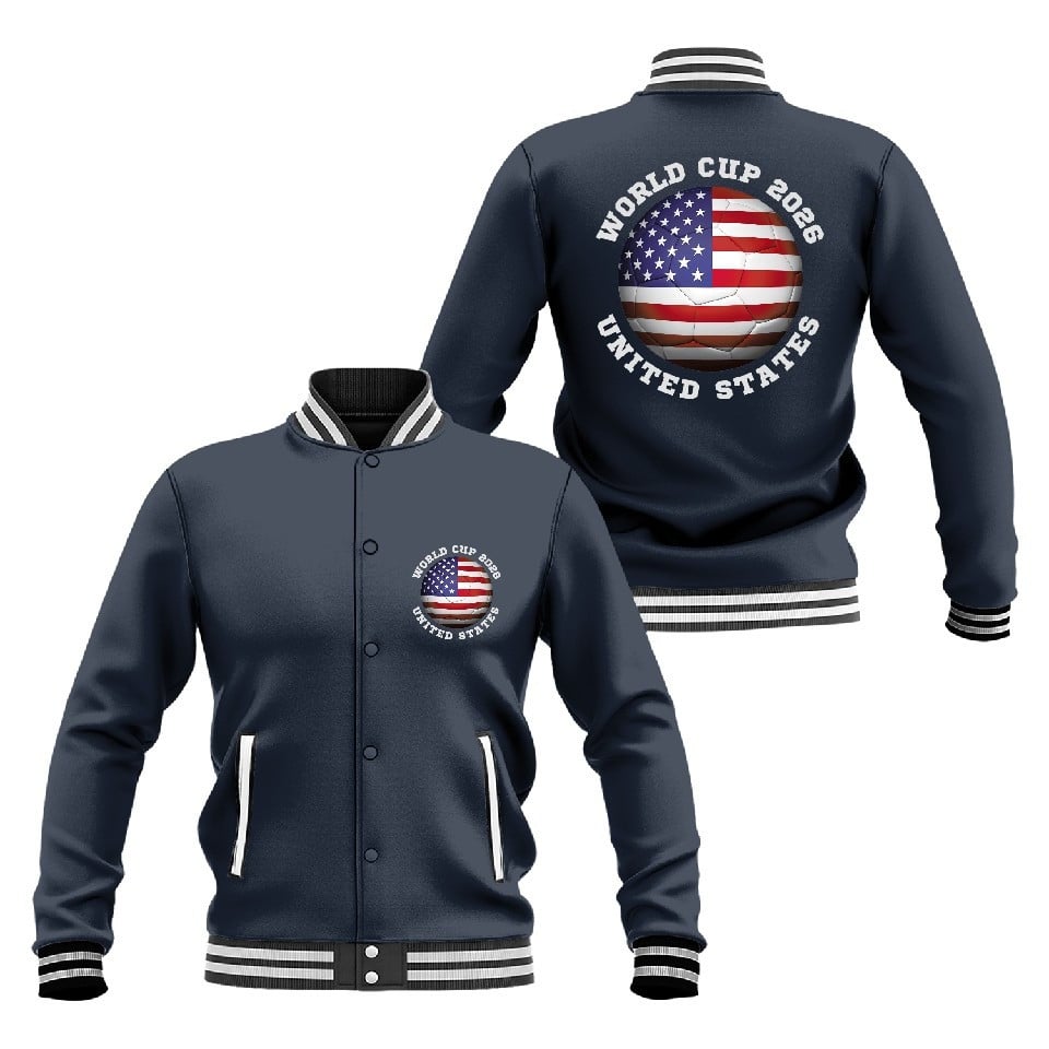 North America 2026 World Cup Unisex Baseball Jacket - All-Over-Printed Jacket
