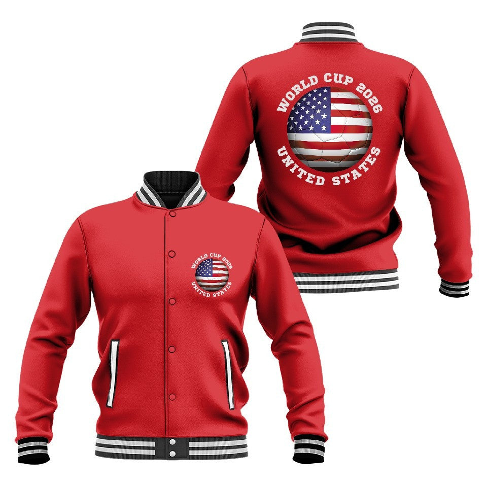 North America 2026 World Cup Unisex Baseball Jacket - All-Over-Printed Jacket