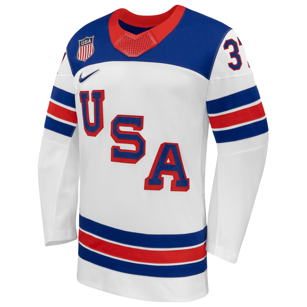 Connor Hellebuyck 37 US Hockey 2026 Away Jersey - White