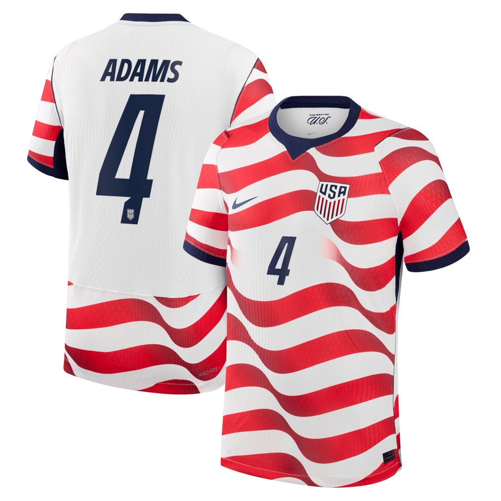 Tyler Adams 4 USMNT 2026 Home Match Jersey - White, Men