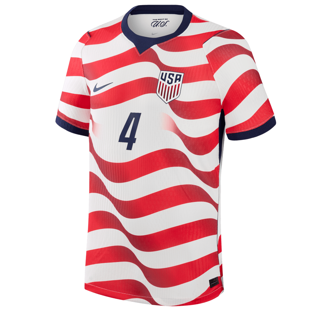 Tyler Adams 4 USMNT 2026 Home Match Jersey - White, Men